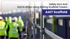 Scaffolding structure at AAIT Scaffold worksite for safety compliance