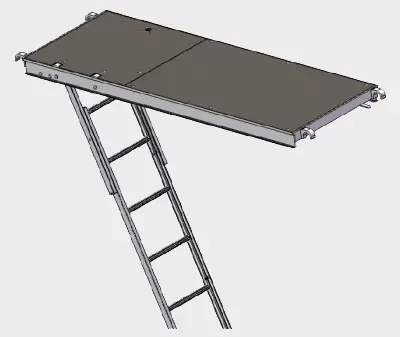 Aluminium Wooden Plank with Ladder (28” Wide)