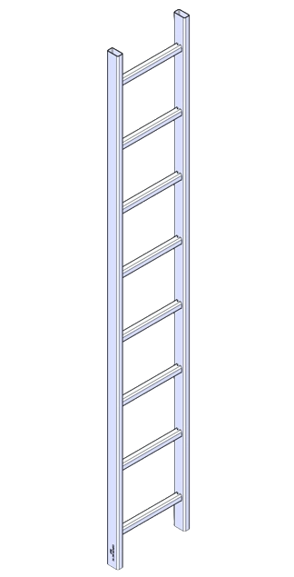 12.0” WIDE STEEL LADDER